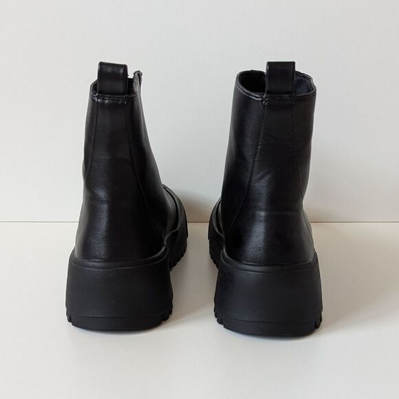  Grunge Platform Ankle Boots Black Faux Leather Men\'s 7 main image 5